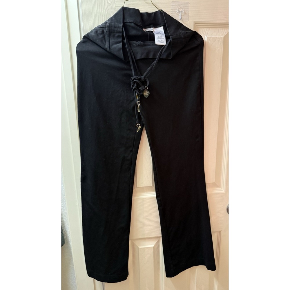 No Boundaries Black Wide Leg Leggings Juniors Size 3/5 Charms 16PG01330